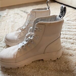 Whitish-grey Doc Marten Boots